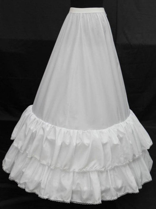 New Style Ruffle A-Line White Wedding Petticoats | Bridelily - wedding petticoats