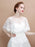 White Lace Tassel Appliqued Wedding Wraps | Bridelily - wedding wraps