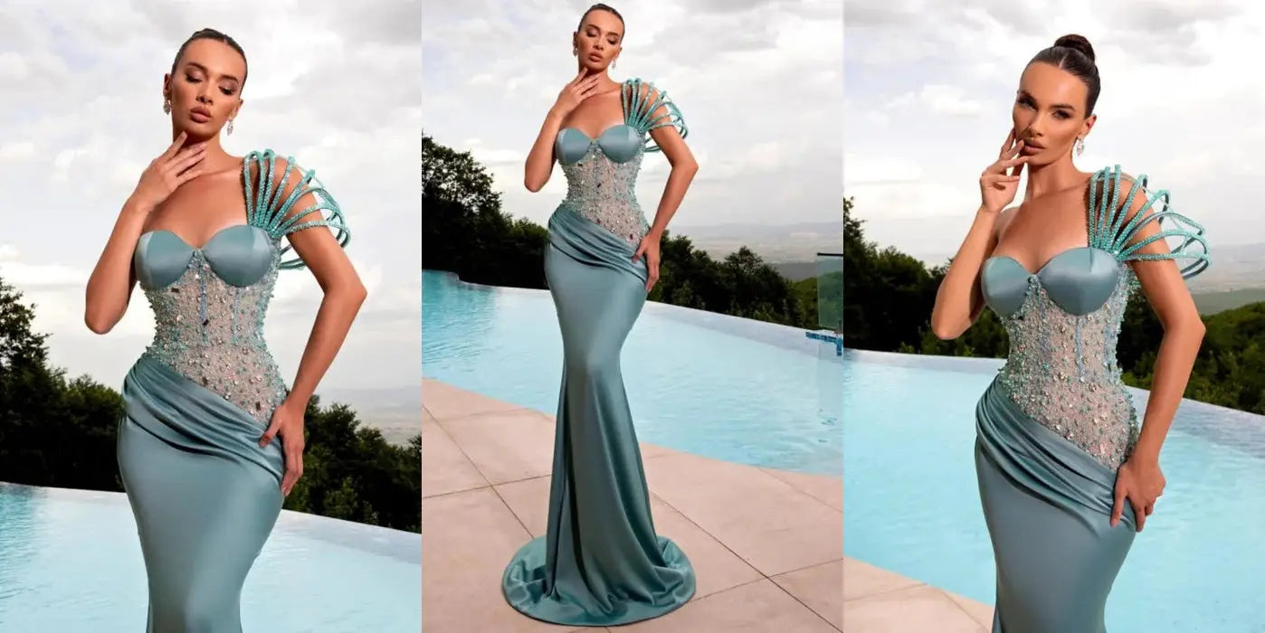 Elegant and Luxurious Satin Prom Dress
