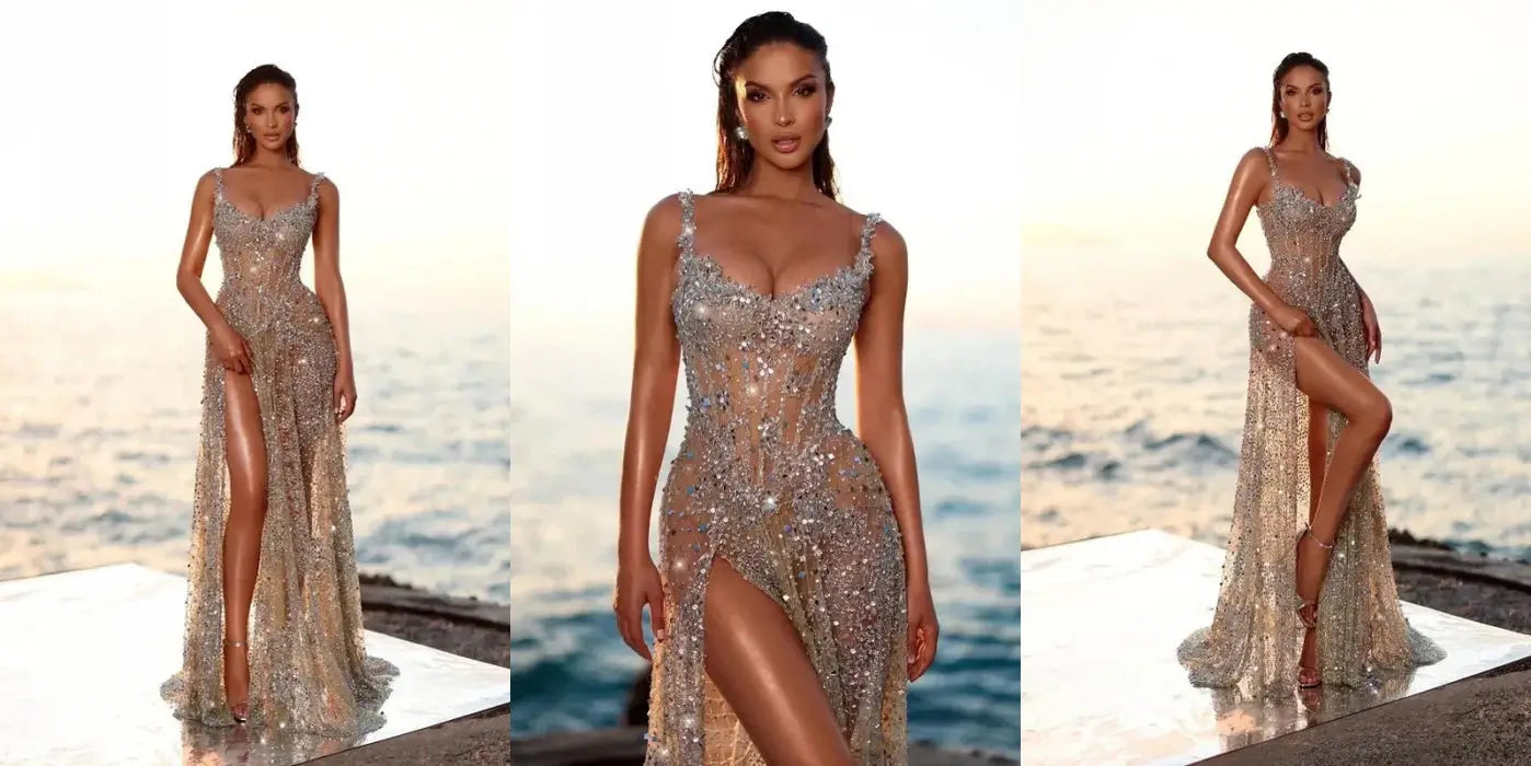 The Dazzling Sequined Prom Dress