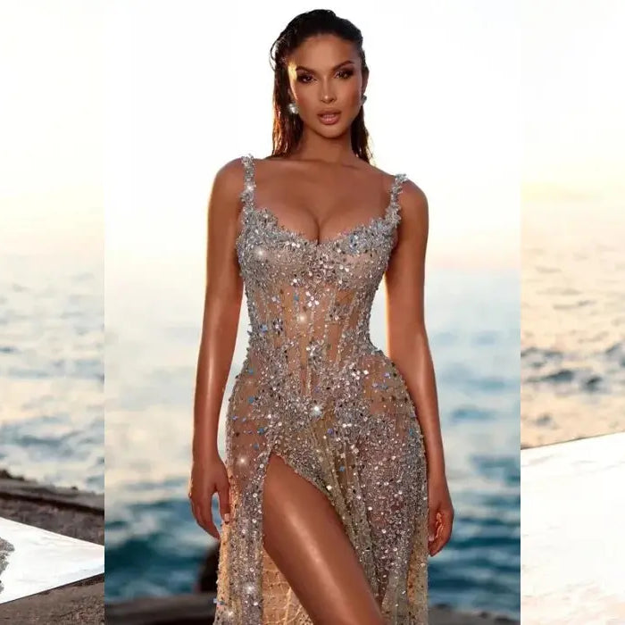 The Dazzling Sequined Prom Dress