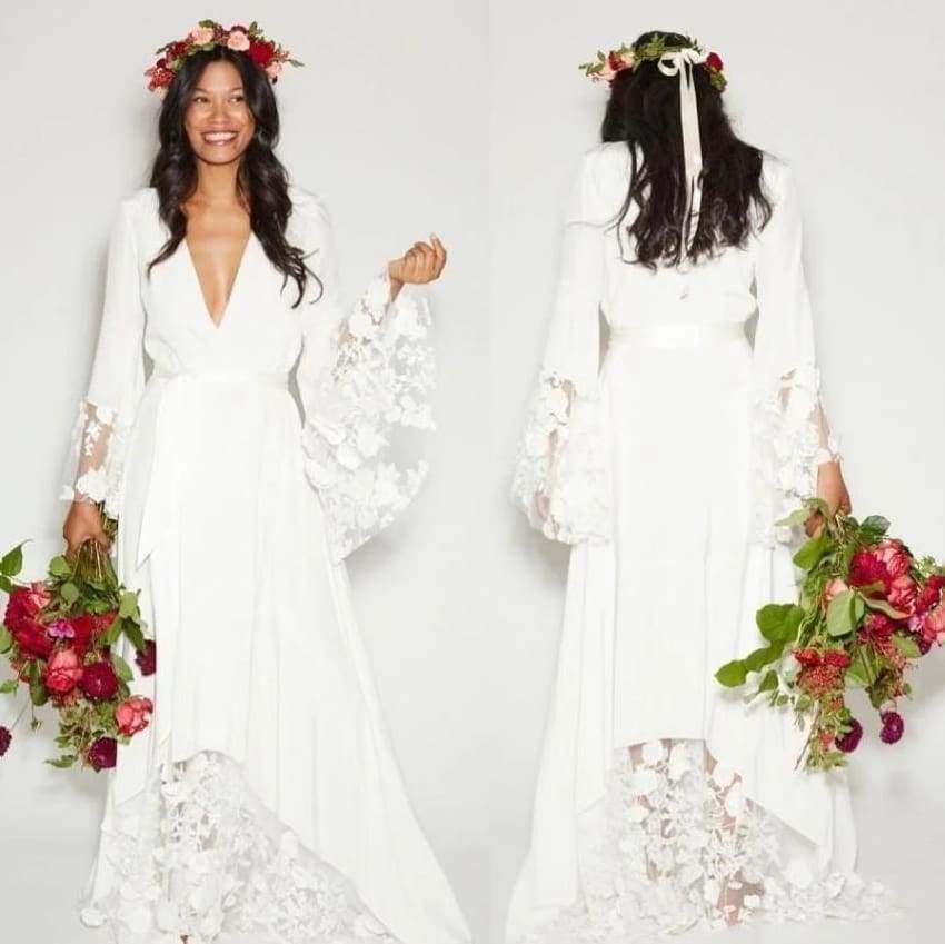 Cheap Simple Wedding Dresses&Vintage Boho Wedding Dress Cheap|Bridelily
