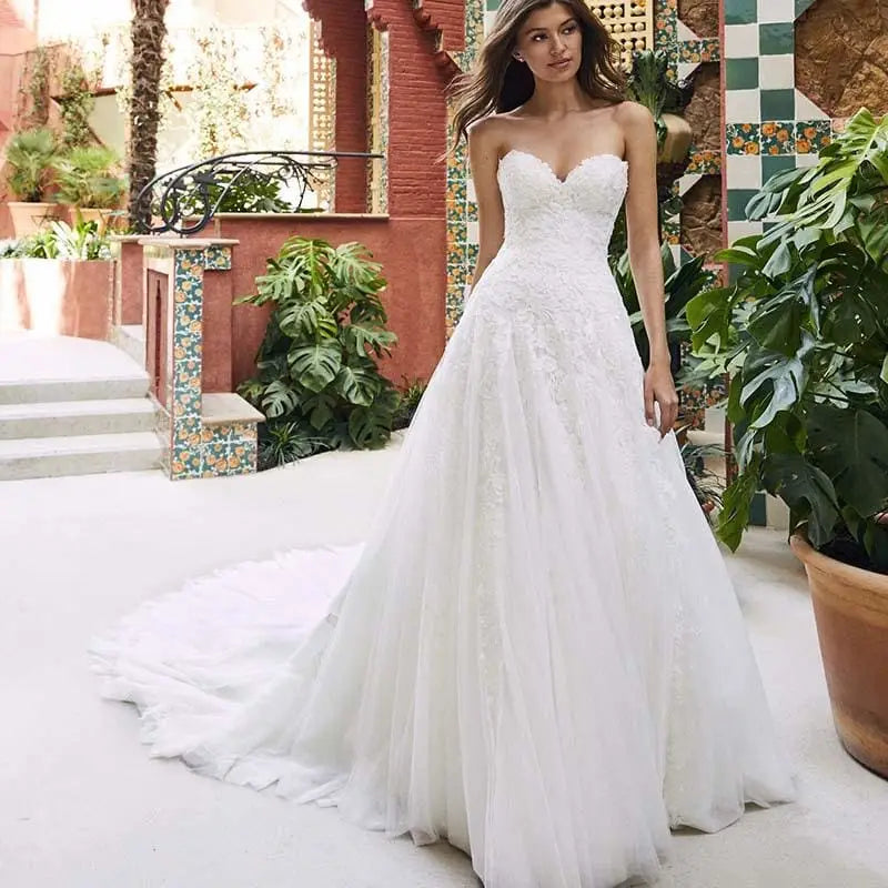 Cheap Beach Wedding Dress Elegant Style main image 1