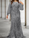 Sequined Mother of the Bride Sheath or Column Gowns