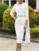 Tea-Length Mother of the Bride Scoop Neck Sheath Dress