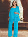 Plus Size Chiffon Mother of the Bride Pantsuit with Sequined Jacket