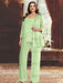 Plus Size Chiffon Mother of the Bride Pantsuit with Sequined Jacket