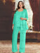 Plus Size Chiffon Mother of the Bride Pantsuit with Sequined Jacket