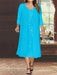 V-Neck Long-Sleeve Tea-Length Plus Size Mother of the Bride Dress with Jacket and Sequins