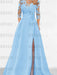 Sweetheart A-Line Princess Floor-Length Mother of the Bride Dress with 3/4 Sleeves Lace & Side Split