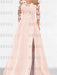 Sweetheart A-Line Princess Floor-Length Mother of the Bride Dress with 3/4 Sleeves Lace & Side Split