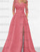 Sweetheart A-Line Princess Floor-Length Mother of the Bride Dress with 3/4 Sleeves Lace & Side Split