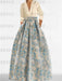 3/4 Sleeve Shirt Collar A-Line Mother of the Bride & Groom Dress with Printed Floral