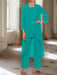 Ankle-Length Mother of the Bride Pantsuits with Jacket in Chiffon Round Neck and 3/4 Sleeves