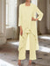 Ankle-Length Mother of the Bride Pantsuits with Jacket in Chiffon Round Neck and 3/4 Sleeves