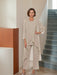 Ankle-Length Mother of the Bride Pantsuits with Jacket in Chiffon Round Neck and 3/4 Sleeves