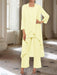Ankle-Length Mother of the Bride Pantsuits with Jacket in Chiffon Round Neck and 3/4 Sleeves