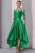 Mermaid Satin Hi-Lo Mother of-Bride Dress with Appliques - Prom Dresses