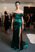 Bridelily Simple Off the Shoulder Sheath Evening Gown Ruffles Split Sweep Train Prom Dress Emerald Green - Prom Dresses