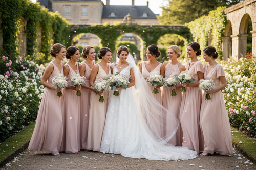 室外婚礼伴娘团横幅