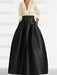 V-Neck A-Line Princess Gown with Long Sleeves and Pockets for the Mother of the Bride