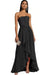 Strapless Pleated Chiffon High-Low Bridesmaid Dress