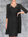 Black Knee-Length V-Neck Sheath/Column Mother of the Bride Dresses