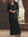 Ankle-length Chiffon Mother of the Bride Dress with Sequins and Jacket