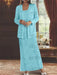 Ankle-length Chiffon Mother of the Bride Dress with Sequins and Jacket