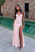 Blushing Pink Sweetheart Satin Prom Dress Mermaid with Front Split