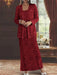 Ankle-length Chiffon Mother of the Bride Dress with Sequins and Jacket