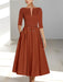 Ankle-Length Mother of the Bride A-Line Dress with Half Sleeves and Pockets