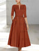 Ankle-Length Mother of the Bride A-Line Dress with Half Sleeves and Pockets