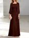 2 A-Line/Princess Scoop Mother of the Bride Dresses with Pleated & Lace Appliques Floor-Length