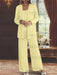 Sequined Chiffon Pantsuits for the Mother of the Bride with Jacket