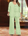Plus Size 3-Piece Mother of the Bride Chiffon Pantsuit with V-Neck Floor-Length Jacket & Sequins