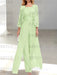 Floor-Length Square Neck Chiffon Mother of the Bride Pantsuit with Jacket & Side Split