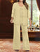 Plus Size 3-Piece Mother of the Bride Chiffon Pantsuit with V-Neck Floor-Length Jacket & Sequins