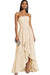 Strapless Pleated Chiffon High-Low Bridesmaid Dress