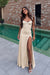 Champagne Sweetheart Satin Prom Dress Mermaid with Front Split