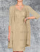 Champagne Knee-Length V-Neck Sheath/Column Mother of the Bride Dresses