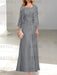 2 A-Line/Princess Scoop Mother of the Bride Dresses with Pleated & Lace Appliques Floor-Length