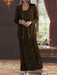 Ankle-length Chiffon Mother of the Bride Dress with Sequins and Jacket