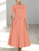 Ankle-Length Mother of the Bride A-Line Dress with Half Sleeves and Pockets