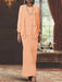 Floor-Length Scoop Neck Sheath Dress with Long Sleeves and Jacket for the Mother of the Bride