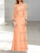 2 A-Line/Princess Scoop Mother of the Bride Dresses with Pleated & Lace Appliques Floor-Length