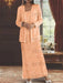 Ankle-length Chiffon Mother of the Bride Dress with Sequins and Jacket