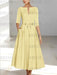 Ankle-Length Mother of the Bride A-Line Dress with Half Sleeves and Pockets