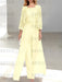 Floor-Length Square Neck Chiffon Mother of the Bride Pantsuit with Jacket & Side Split