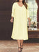 Daffodil V-Neck Long-Sleeve Tea-Length Plus Size Mother of the Bride Dress with Jacket and Sequins